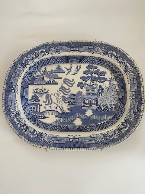 Staffordshire Blue Willow Platter